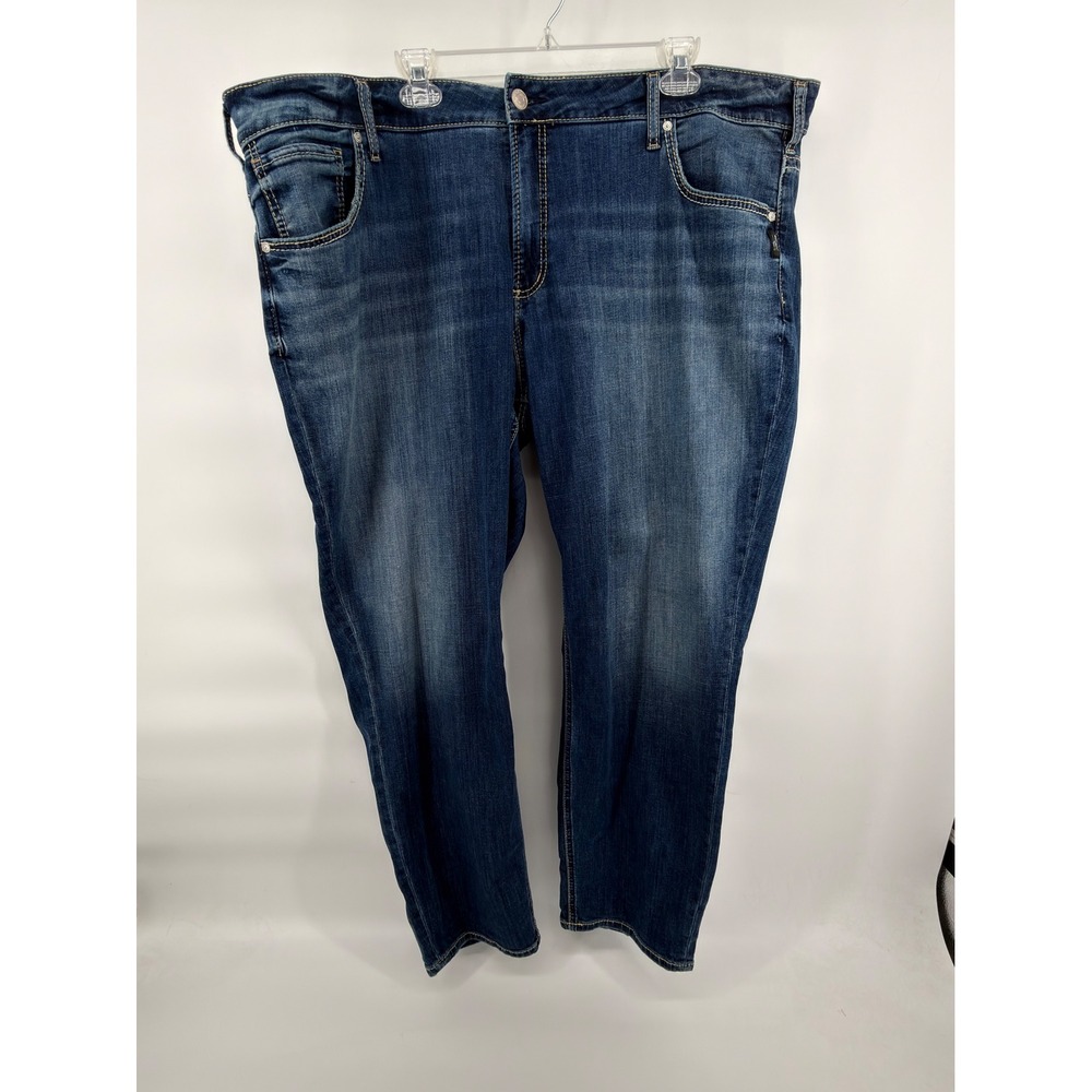 Silver Jeans‎ Co. Boyfriend Plus Size 24W x 29 Mid Rise Slim Leg Luxe Stretch
